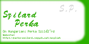 szilard perka business card